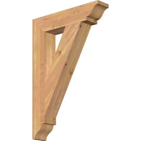 Ekena Millwork Traditional Traditional Smooth Bracket, Western Red Cedar, 3 1/2"W x 18"D x 26"H BKT04X18X26TRA01SWR